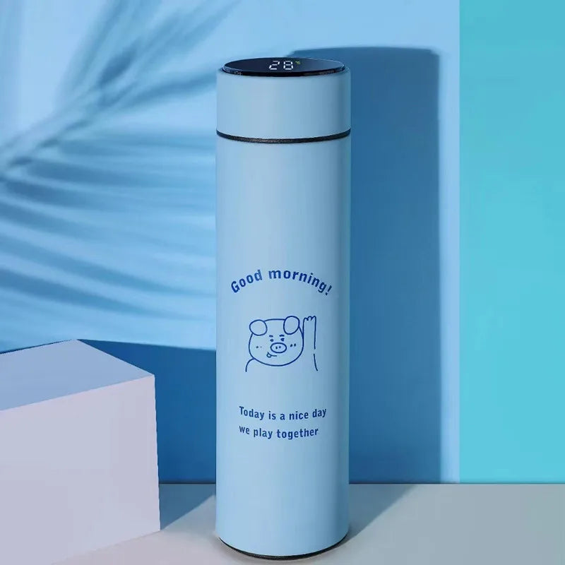 Smart Thermal Bottle Display Temperature Thermal Mug Stainless Steel Food Thermos For Tea Water Bottle With Heating Cup